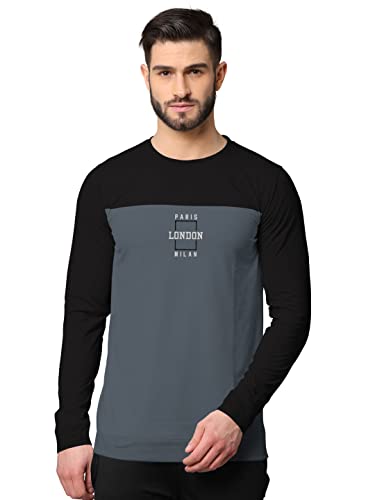 Image of BULLMER Trendy Front & Back Printed Full Sleeve Tshirt for Men -Combo Pack of 2