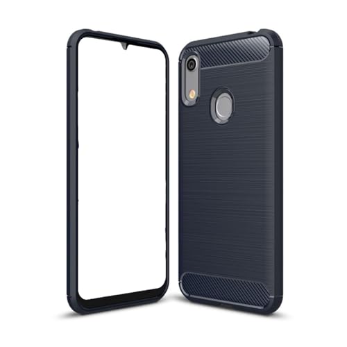 Compatible con Huawei Honor 10 Lite/P Smart (2019) POT-LX3 POT-LX1 POT-AL00 funda blanda slim gel TPU silicona protección flexible suave mate (azul)