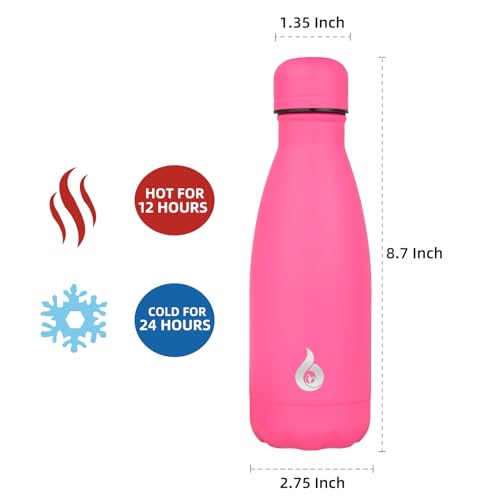 Image of BJPKPK 12oz Water Bottles Stainless Steel Insulated Water Bottle Keep Cold And Hot,Pink