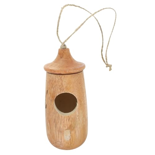 Milisten 木製鳥の餌箱 ぶら下がっている外の鳥の餌箱 鳥の餌の供給 屋外ハンギングバードフィーダー 屋外鳥用飼料供給装置 ハングバードフィーダー 小鳥の餌箱 丈夫な鳥の餌箱 鳥の餌やり