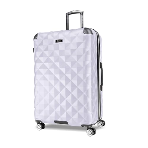 Image of Kenneth Cole REACTION Diamond Tower Collection Lightweight Hardside Expandable 8-Wheel Spinner Travel Luggage, Lavender, 28-Inch Checked