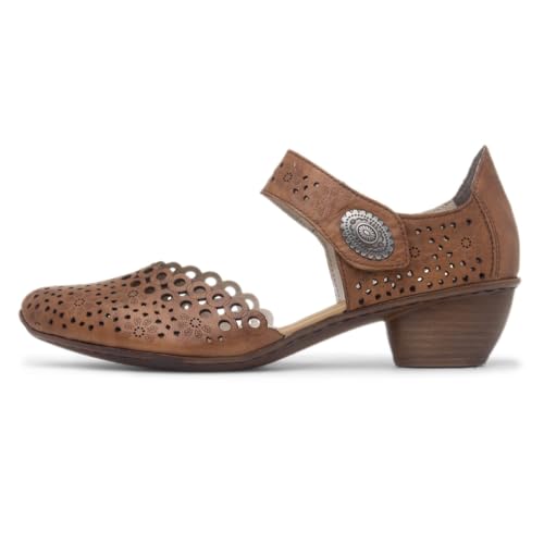Rieker Mainz Antistress Womens Tan Leather Shoe - Size 6.5 - Brown