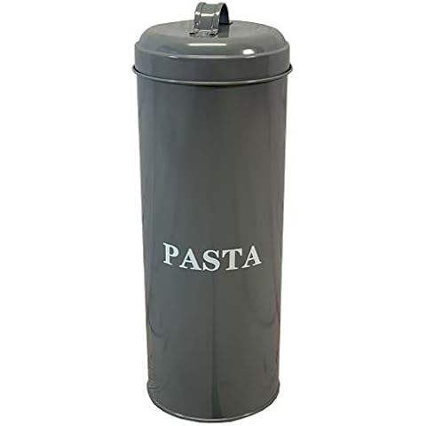 Selections French Grey Metal Pasta Storage Tin Cover