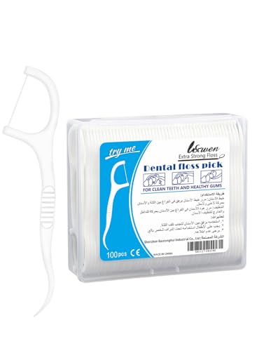 Disposable Dental Floss Picks Portable Toothpicks Flossers - 100 Pcs/Box White
