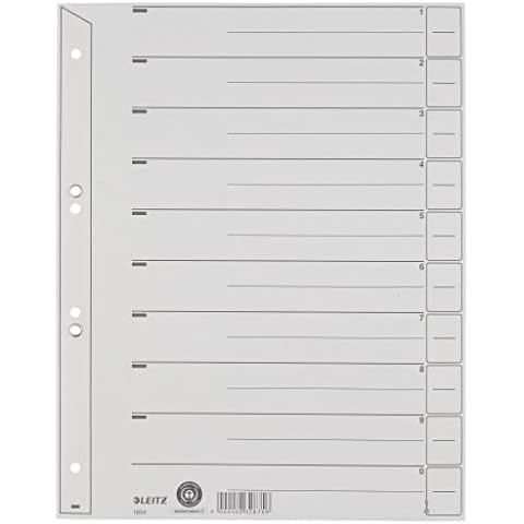 Leitz 1654-00-85 Trennblätter A4, geöst 200g/qm Inh.100 Cover
