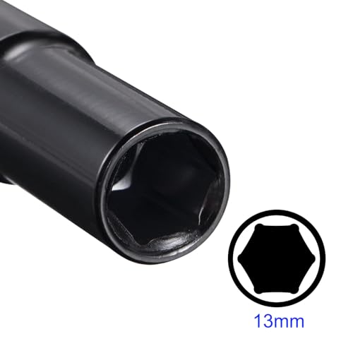 MACHSWON 1/2 Inch Drive - 13mm Deep Impact Socket with 6 Point Design, Heat-Treated Cr-V Steel 78mm Length, Metric Sizes - Image 3