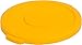 CFS 34101104 Bronco Polyethylene Round Lid, 16.13" Overall Diameter x 2.13" Height, Yellow, For 10 Gallon Containers (Case of 6)