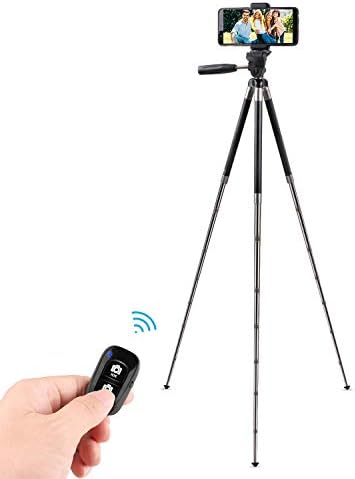 Phone Tripod, UBeesize 39.5 Inch Portable & Adjustable Aluminum Cell Phone Tripod Stand Holder with Wireless Remote Shutter, Compatible with iPhone X/8 Plus/8/7 Plus/Android/Camera/Gopro