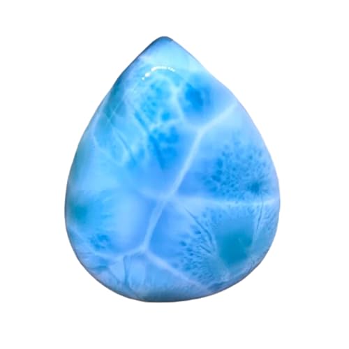 Larimar cabochon de qualité gemme 37 x 29 mm pour joaillerie et pendentif