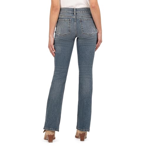 KUT from the Kloth Women's Natalie Mid-Rise Flare Five-Pocket in Worthy2