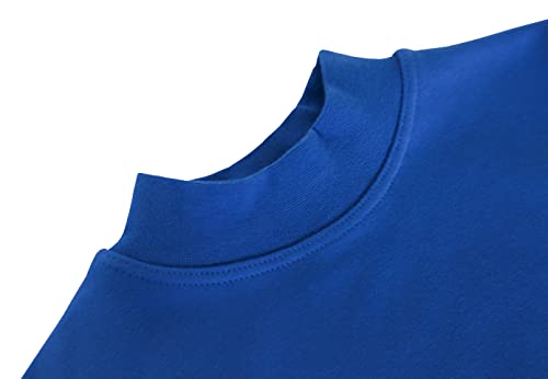 Image of Lilax Girls' Basic Long Sleeve Mock Turtleneck Cotton T-Shirt