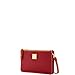 Dooney & Bourke Small Crossbody Bags for Women, Leather Ella Crossbody Clutch Purse with Removable Strap - Red