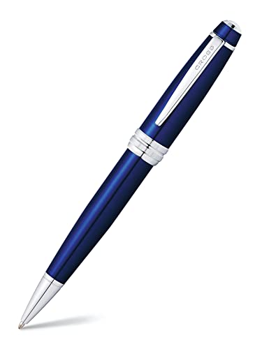 Image of Cross Bailey Blue Refillable Ballpoint Pen - Medium Point, Black Ink, Smooth Writing, Presented in a Premium Gift Box