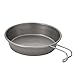 harayaa Travel Cup Pan Tableware Portable Shatter-Resistant Non-Stick Sturdy Multipurpose Dish Backpacking Bowl for BBQ Hiking Party, Silver