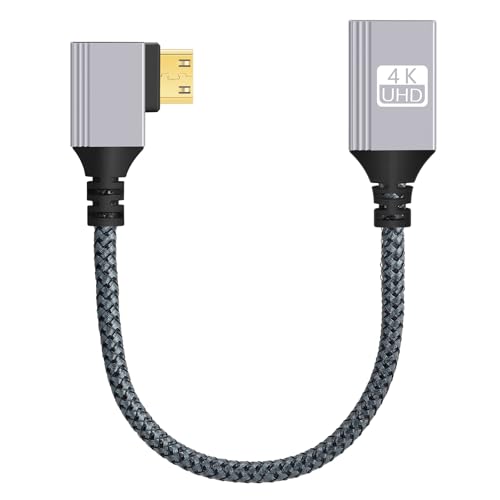 Mini HDMI to HDMIϊA_v^ 4K 3DΉ Mini HDMI(IX)-HDMI(X)ϊP[u ~jHDMI-HDMIA_v^[P[u P[u HDMI P[u ^Cvc (HDMI~j) 3D/4K 2160P,108