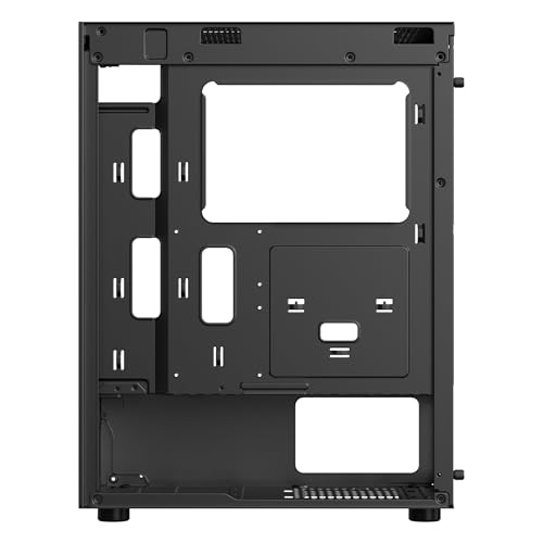 Image of ICE Master Thunder Mid-Tower Computer Case /Gaming Cabinet - Black | Support ATX, M-ATX, ITX | Pre-Installed 2 Top & 1 Rear Rainbow Fans