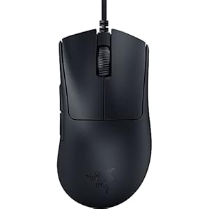 Razer DeathAdder V3 Ergonomic Esports Mouse (59 g Lightweight Design, Ergonomic Shape, 30K Optical Sensor, Optical Mouse Switch Gen-3, 8000Hz HyperPolling Technology, Speedflex Cable) Black