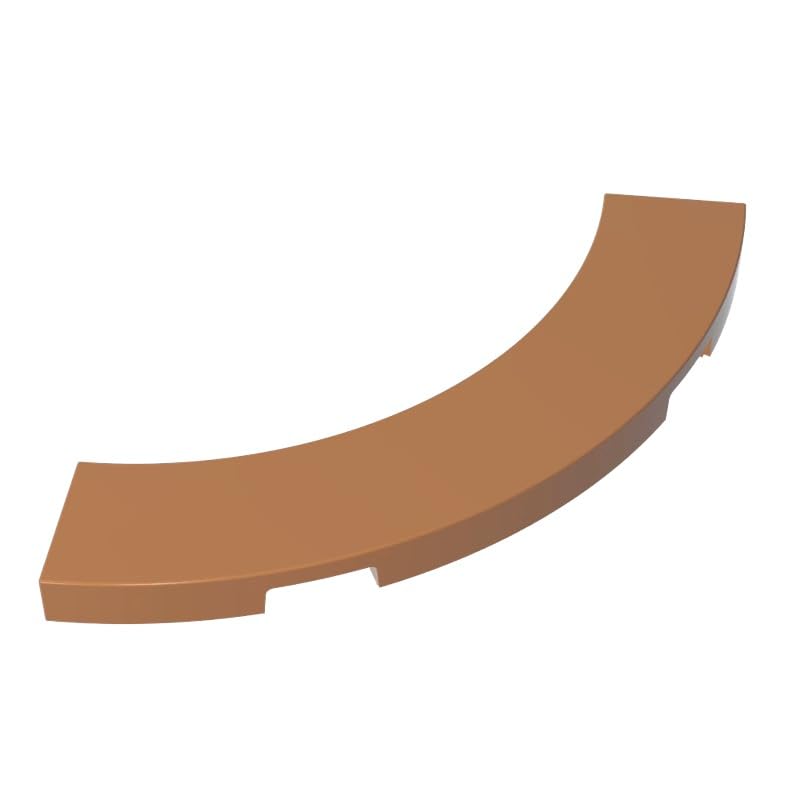 27507 Circular Plate Tile 4x4 Curved, Macaroni 50 Pieces GDS-1276 Compatible with Lego Building Blocks Color:Medium Nougat โ image 1