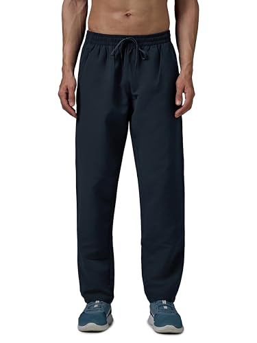 Image of TECHNOSPORT Mens Regular Fit Solid Woven Track Pant for Activewear, Regular Use and Quick Dry, (Non- Stretchable)
