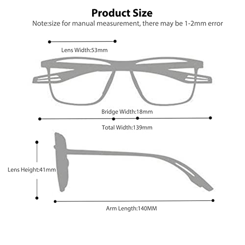 Photochromic Progressive Multifocus Reading Glasses Men Women Blue Light Blocking Workspace Multifocal Glasses Tr90 Frame Uv400 Protection Transition Sunglasses With Spring Hinge No Line Readers 3.5 #TOP5