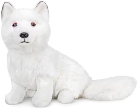 Realistic Fox Plush,Stuffed Fox-White 11″,Arctic Fox Plush Toy, Fox Stuffed Animal,Soft Durable,Fox Toy for Boy,Girl Toys,Gifts for Kids,Baby Gift,Simulation Animal Model