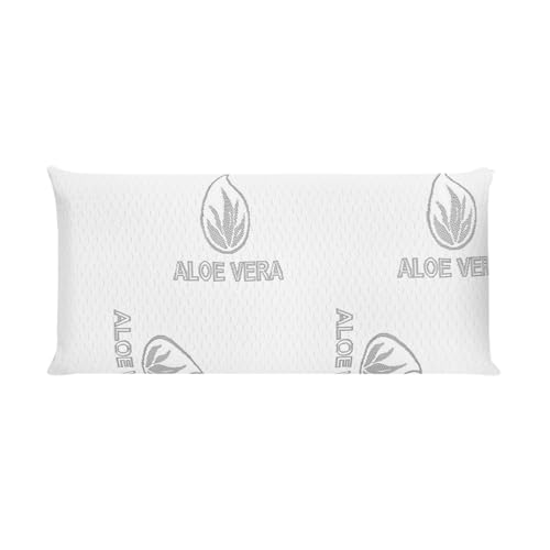Acomoda Textil – Almohada Suave y Elástica con Núcleo Memory Foam de Espuma. Almohada Adaptable al Cuello de Alta Recuperación con Funda Transpirable y Desenfundable. (135 cm)