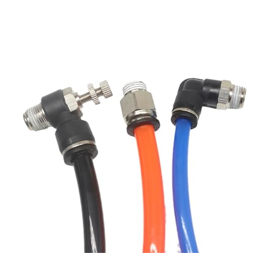 Conectores neumáticos BSPT M5 PL8 de codo rápido y liberación segura para aire, 10 unidades 4