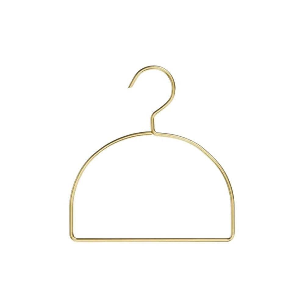 5PCS Gold Iron Half Round Scarf Hangers Pet Clothes Rack Storage Hanger For Pants Towel Tie,Closet Organizer