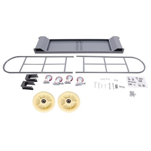 Carretilla industrial de acero con capacidad 2000 lb y 6 ruedas miniatura 2