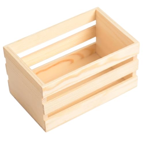 Tapallmy Caja de Madera pequeña, Cajas de Madera Huecas para exhibición, Organizador de Escritorio de de Pino para artículos Diversos de papelería L