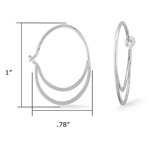 Boma Jewelry Sterling Silver Open Crescent Hoop Earrings4