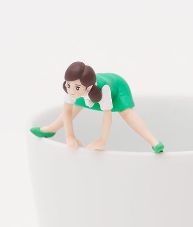 Amazon.co.jp: [ コップのフチ子 モス ] 5. バランスフチ子 [ コップの