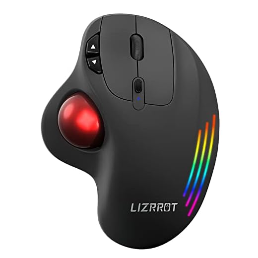 Wireless Trackball Mouse, Computer Ergonomic Mouse, Rechargeable Bluetooth Mouse, Easy Thumb Control,Precise and Smooth Tracking, 3 Device Connection(BT3.0/5.0 or USB) for PC, Laptop,iPad, Mac,Windows