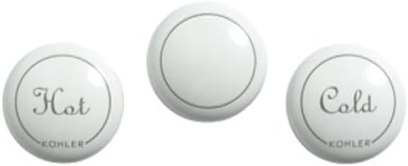 for Kohler Gp1077792-0 2- Plug Buttons - Fairfax Widespread, Deck & Bidet - White Handle Parts