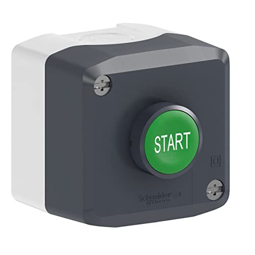 Boîtier de démarrage avec bouton poussoir vert 1NO pour machines d'atelier