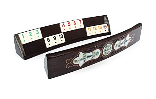 Juego Rummi de Madera Hecho a Mano con Nácar Verde miniatura 4