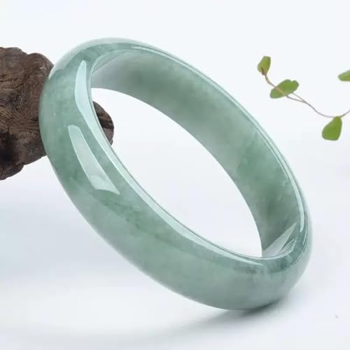 Jadeite Bangle Bracelet, Burmese Oil Green Jadeite Muted Green Design, Good for a mom's Birthday Gift4
