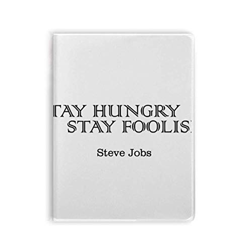 Carnet de notes élégant en gomme avec inscription anglaise Steve Jobs soignée