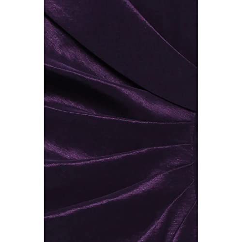 Image of Alex Evenings Women's Short Taffeta Portrait Collar Dress (Missy Petite Plus)