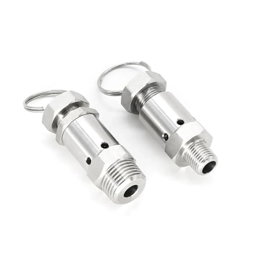 Soupape de décharge compresseur d'air 3/8" BSPT mâle inox 304 pression 9 bar - 3
