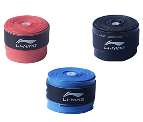 Li-Ning GP-20 Polyurethane Badminton racquets Grip 3pc (Multicolor)