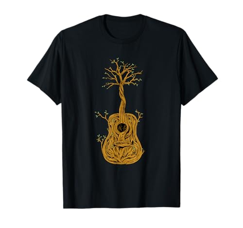 Guitare acoustique Arbre de vie Guitariste T-Shirt