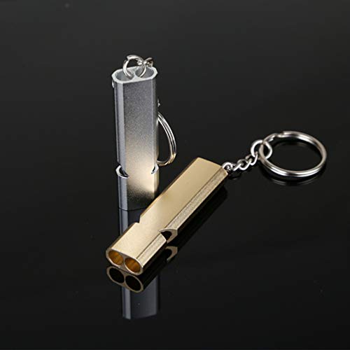 Apito para treinamento de animais de estimação ULTECHVO com tubo duplo, apitos de metal, ferramentas