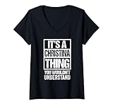 Photo Gallery donna it s a christina thing you wouldn t understand - first name maglietta con collo a v Photo Gallery donna it s a christina thing you wouldn t understand - first name maglietta con collo a v
