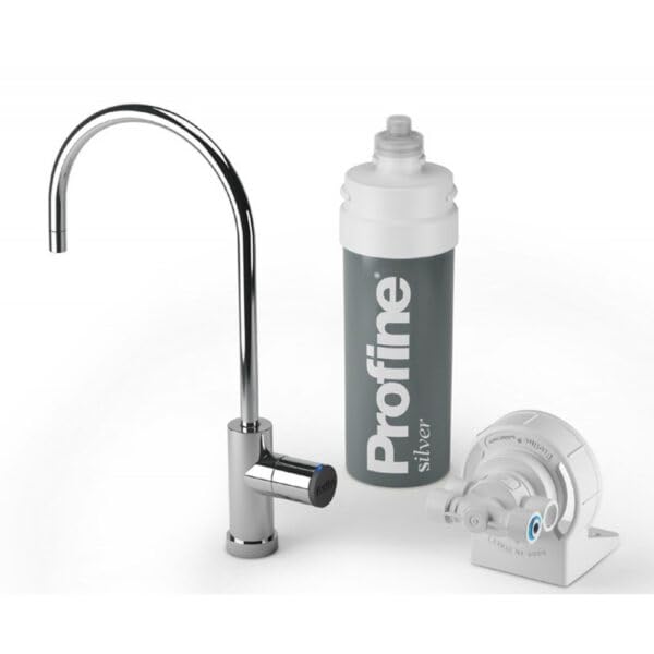 Profine - Kit de microfiltración para debajo del fregadero, 0,5 micras, antibacteriano, purificador de agua, Profine Silver Medium 5 l/min