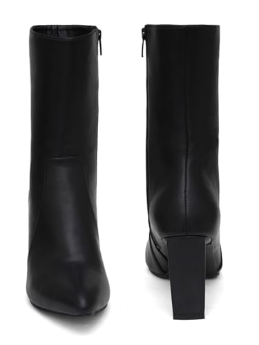 Image of SHERRIF Block Heels Calf Length Boots for Women