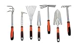 Garteger&auml;teset Como Completo, Schaufel, Unkrautstecher, Fugenmesser, F&auml;cherbesen, Rechen, Kultivator, Doppelhacke