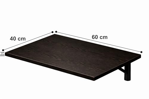 Image of Enigmatic Woodworks Wall Mounted Folding Study Table | Space Saving Foldable Laptop Desk for Home & Office | Engineered Wood Wall Mount Table (Wenge, 60 * 40 cm)