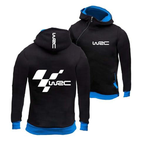 Sudadera con Capucha para Hombre Cremallera En Diagonal El W.R.C Retazos De Manga Larga Gimnasio Chaquetas Entrenamiento Estampado Ropa Abrigo-HeiLanSe||x_l