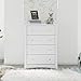 Storkcraft Crescent 4 Drawer Chest (White) – GREENGUARD Gold Certified, Dresser For Nursery, 4 Drawer Dresser, Kids Dresser, Nursery Dresser Drawer Organizer, Chest of Drawers